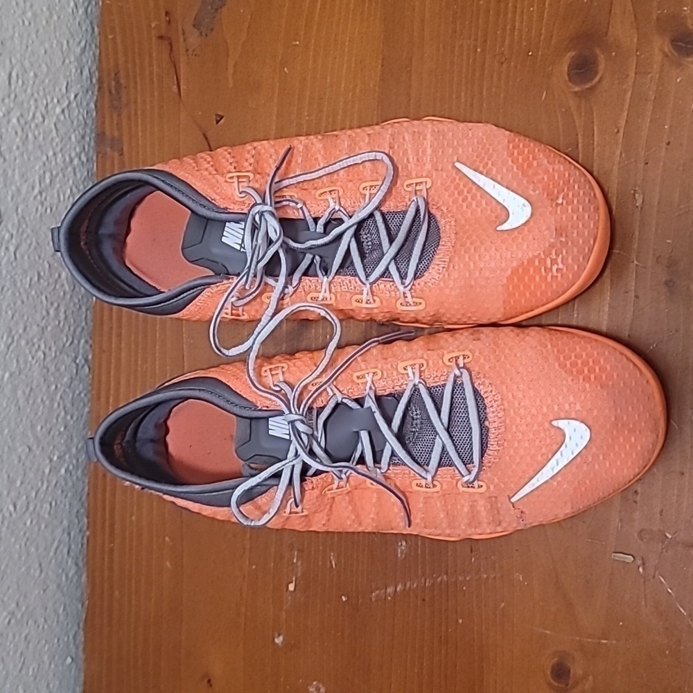 Nike Free Trainer 3.0 V3 Shoes Womens 7.5 Orange Gray 641530-801 Athletic Gym